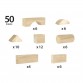 Set blocuri de lemn 50 piese Brio